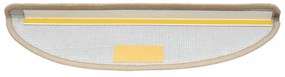 vidaXL 15 db krémszínű lépcsőszőnyeg 65 x 21 x 4 cm