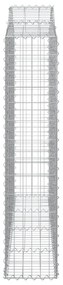 íves horganyzott vas gabion kosár 200x30x140/160 cm