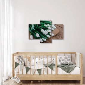 Egy csokor fehér tulipán képe (90x60 cm)