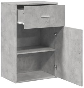 betonszürke szerelt fa tárolószekrény 56,5 x 39 x 90 cm