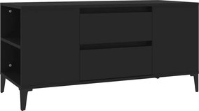 vidaXL fekete szerelt fa TV-szekrény 102x44,5x50 cm
