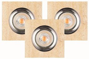 Spot-Light 2515339 Készlet 3x LED VITAR beépíthető lámpa 1xGU10/5W/230V homokkő