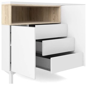 Fehér komód 176x90x49 cm Roomers – Tvilum