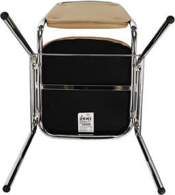 Szék tárgyalóterembe, barna textilbőr, ZEKI