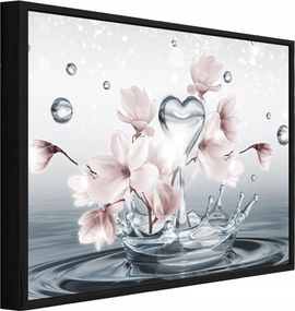 Vászonkép Fekete Keretben Virágok Absztrakt Nappali Hálószoba 120x80