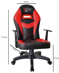 Irodai gamer szék Vamivo 3 (piros + fekete) . 1093822