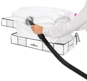 XLarge Underbed Life 2 db fehér ágy alatti tárolódoboz vákuumos huzattal, 105 x 15,5 cm - Compactor