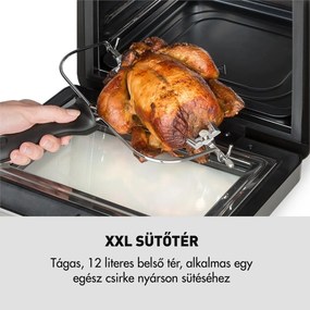 Klarstein AeroVital Cube, forrólevegős fritőz, 1600 W, 12 l, időzítő, 16 program, fekete