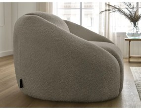 Szürkésbarna buklé fotel Tina – Bobochic Paris