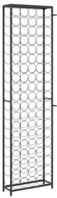 Fekete kovácsoltvas bortartó 95 palackhoz 54 x 18 x 200 cm