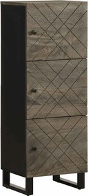 vidaXL fekete tömör mangófa magasszekrény 40 x 33 x 110 cm