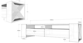 TV-állvány Sosruko White