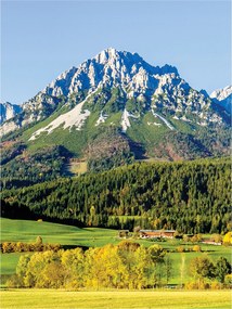 Fotótapéta flizelina Hegyek Őszi Tájkép Hócsúcsok 184x254 +ragasztó