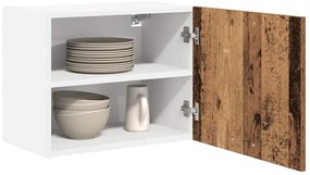 Függő szekrény Riga 2 pcs Régi fa és fehér 50 x 31 x 40 cm