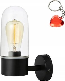 Fürdőszobai fali lámpa IP44 üveg lámpabúra E27 fekete Zen 107800 Markslojd