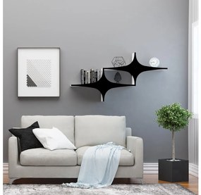 Fali polc SUSEN 69x135 cm fehér/fekete