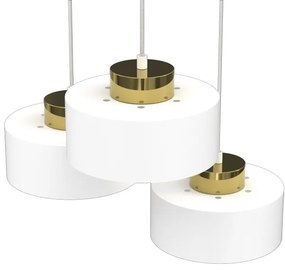 Csillár zsinóron MARTI 3xE27/15W/230V fehér/arany