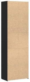 Fekete Tölgy Íróasztali Szekrény 60 x 32 x 190 cm, mérnöki fából készült.