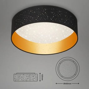 Briloner 3882-015 - LED Mennyezeti lámpa MAILA STARRY LED/18W/230V fekete/arany