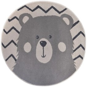 Szürke gyerek szőnyeg ø 100 cm Bear – Hanse Home