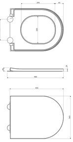 OMNIRES TAMPADEBP - WC-ülőke SoftClose TAMPA duroplast/fényes fehér