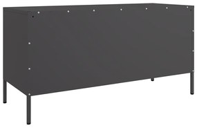 fekete acél TV-szekrény 100,5 x 39 x 50,5 cm