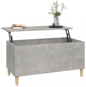 betonszürke szerelt fa dohányzóasztal 90x44,5x45 cm