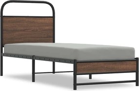 vidaXL ágykeret matrac nélkül 80x200 cm barna tölgyfa műfa