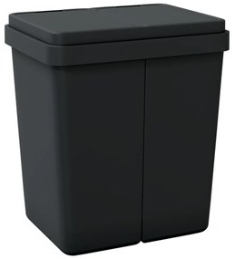 antracitszürke dupla szemeteskuka 2x25 L