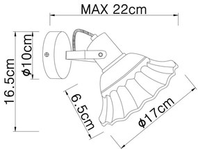 Globo 54050-1 - Fali spotlámpa JOWITA 1xE27/40W/230V
