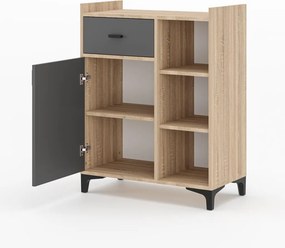 Pidas konyhaszekrény, sonoma tölgy-antracit, 80 cm