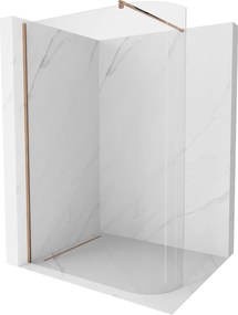 Mexen Kioto, lekerekített zuhanyparaván 160 x 200 cm, 8mm átlátszó üveg, rózsa arany profil, 800-160-101-60-06