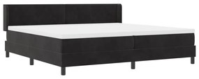 Boxspring Ágy Mattal Fekete 200x200 cm Bársonyos