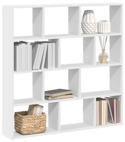 fehér szerelt fa fali kockapolc 12 rekeszes színű