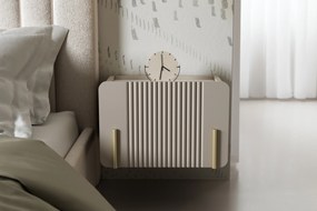 Malmi 45 cm-es függő éjjeliszekrény fiókkal - kasmír / crema bianca / arany