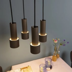 Brilliant - Csillár zsinóron CADIZ 4xGU10/10W/230V átm. 35 cm bronz