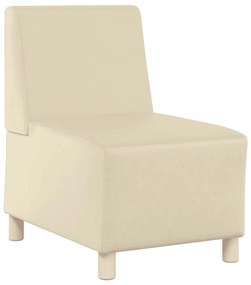 krémszínű műbőr kanapéfotel 55 cm