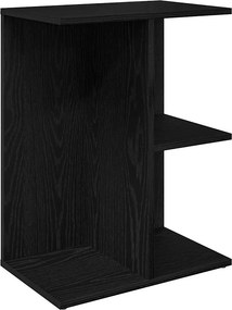 vidaXL éjjeliszekrény fekete tölgy 46,5x29x61 cm gépelt fa
