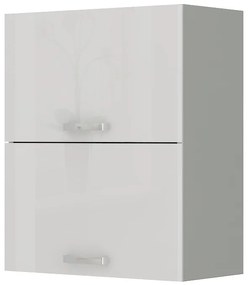 Felső konyhaszekrény Brunea 60 GU-72 2F (szürke + fényes fehér). 1024984