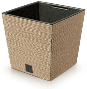 Prosperplast FURU SQUARE LOW ECO WOOD kaspó 24 cm naturo