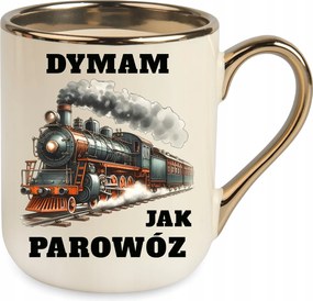 Mutatós Bögre Elegant Bézs Füstölgő Gőzmozdony Születésnapi Ajándék +csomagolás