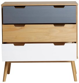Cusco komód tömör borovi fenyőből, szélesség 80 cm - Marckeric