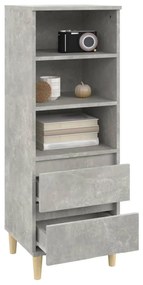 betonszürke szerelt fa magasszekrény 40 x 36 x 110 cm