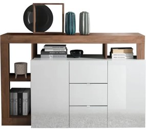 LENOR komód, fehér/tölgy