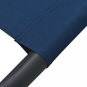 kék kültéri napellenzős napozóágy párnával