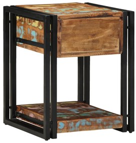 Éjjeli Szekrények 2 db 40x40x50 cm Tömör Újrahasznosított Fa