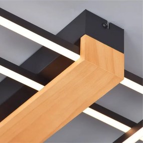 Zuma Line C230624202A - LED Mennyezeti lámpa MINAR LED/39W/230V fekete/fenyő