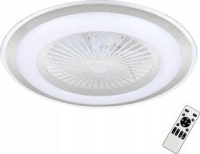 Hálószobai ventilátor Led lámpával Zephyr Silver 48W Led+ Távirányító az ágy fölé