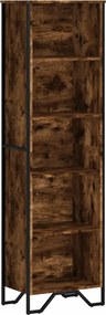 vidaXL füstös tölgy színű szerelt fa könyvespolc 50 x 31 x 169 cm