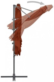 terrakotta konzolos napernyő acélrúddal 250 x 250 cm
